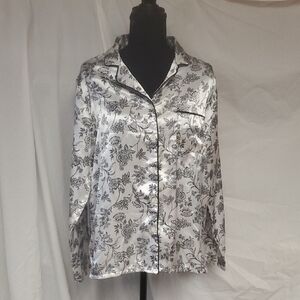 Vintage 50s–70s Character Corset Logo Pajama Top | Retro Sleepwear